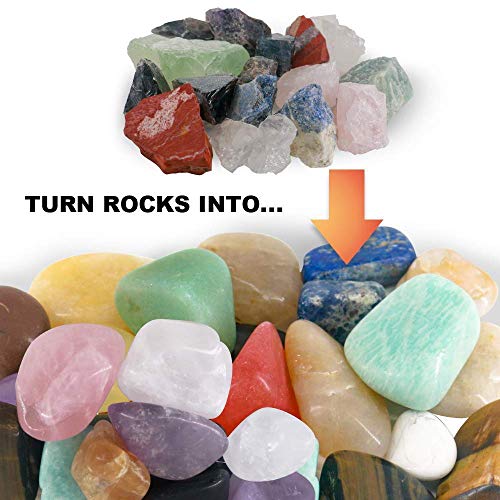 VIYUKI Professional Electric Kids Rock Stone Tumbler Kit 3LB Rock