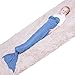 SENYANG Mermaid Tail Blanket, Mermaid Blanket for Kids Hand Crochet Snuggle Kids Mermaid Blanket for Girls, Sweet Girls Gifts for Girls Toys (Ruffle-Lake Blue)