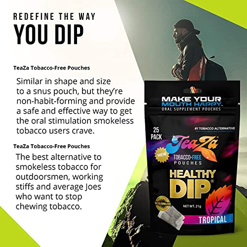 Teaza Herbal Energy Pouches Chewing Tobacco Alternative Nicotine Free