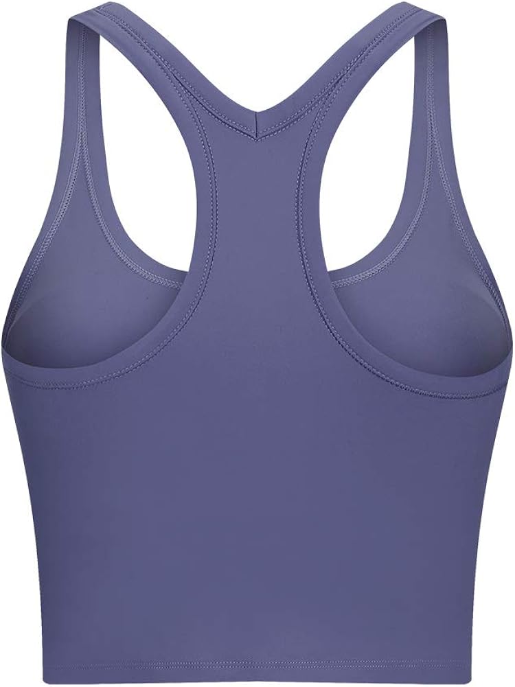 LITIAN Women's Longline Sports Bras Yoga Racerback Crop Tops Padded Workout Bra at  Women’s Clothing store