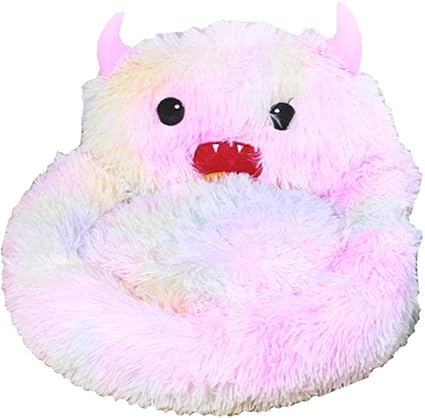 Amazon Kud 猫 ベッド ペットベッド 可愛い 怪獣 柄 ベッド 冬用 猫ソファ ふわふわ 小型犬 中型犬用 ベッド 洗濯可能 滑り止め 暖かい 防寒 冬寒さ対策 ペットマット 50x55x12cm 多色 Kud Shade ベッド ソファ 通販