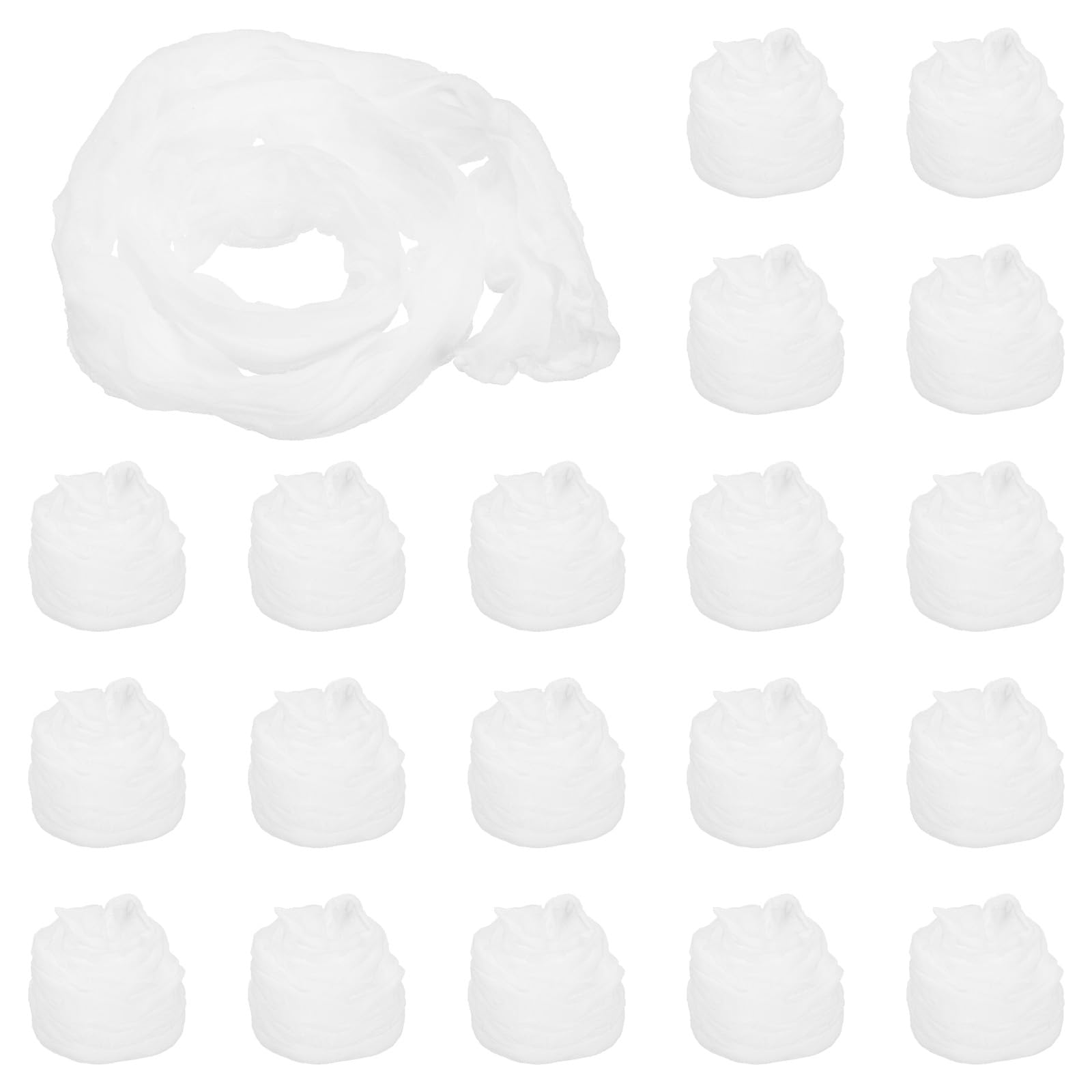 PATIKIL Nylon Stockings DIY Flower, 20Pcs Stocking Flower Fabric Material Tensile Silk Stocking Flowers for DIY Flower Making Wedding Crafts Home Decoration, White