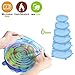 Reusable Silicone Stretch Lids (6 Pack)– Replacement Lids for Long Lasting Freshness, Durable Expandable to Fit | Spill Proof Silicone Covers Food Saver | Freezer + Microwave + Dishwasher Safe