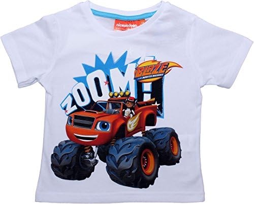 Blaze and the Monster Machines Kids Short Sleeve T Shirt White 3 Years By BestTrend