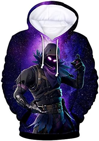 JALYCOS Unisex 3D Printed Hoodies,Pullover Sweatshirts with Pockets, Thin Coat for Kid/Audlt