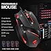 Gaming Keyboard Mouse LED Combo – Hcman 18 Different Macro Keys,Backlit Wired Membrane Keyboard & Programmable 7 Buttons & 5 DPI Mode USB Gaming Mouse, Support Macro Editor, for PC MAC Computer Gamersthumb 3