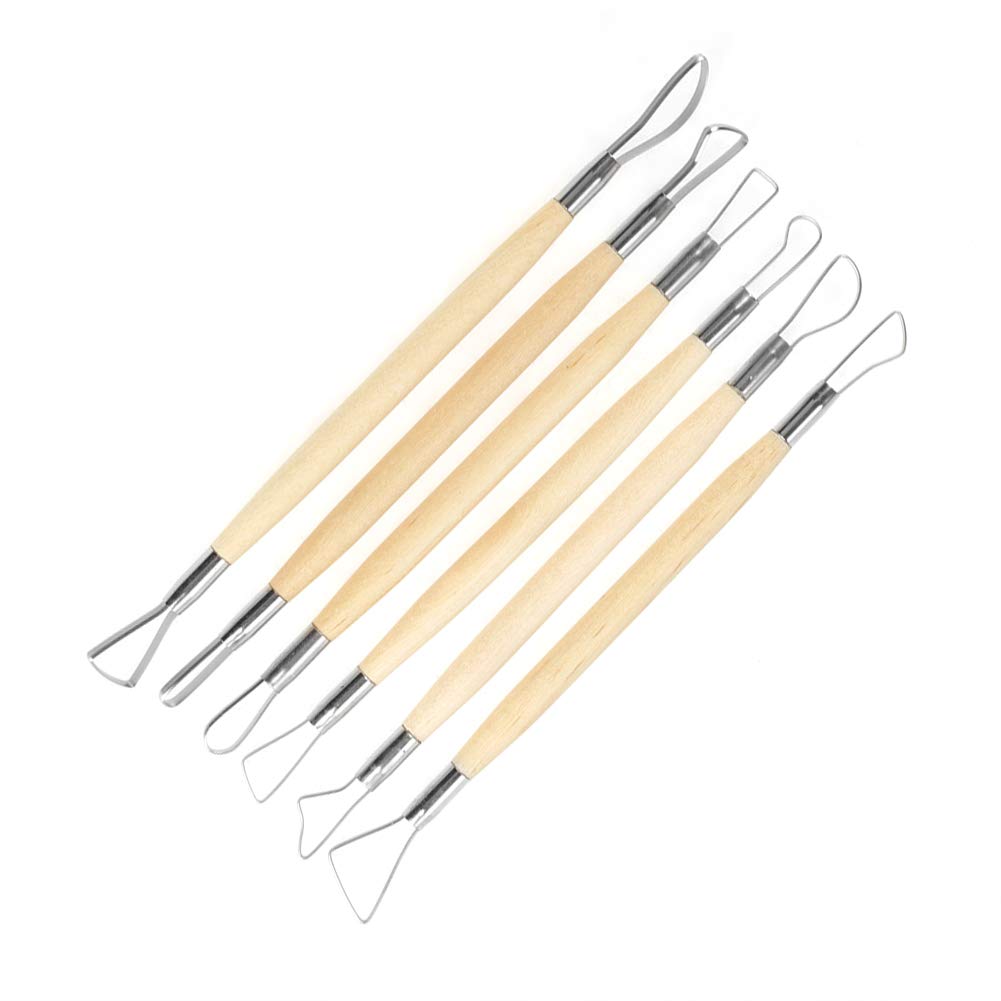 Carving Clay Sculpting Tools, Double Ended Design, 6Pcs Exquisite Small Carving Clay Sculpting Tools for Clay/Fondant/Cake/Ceramic/Dough/Plasticine