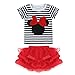 YiZYiF Baby Girl Short Sleeve T-Shirt Top Skirt/Pants Dress 2 Pieces Outfits Set Striped Red 12-18 Months