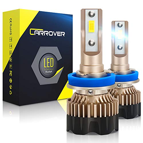 H11 LED Headlight Bulb, CAR ROVER 60W 12000Lumens Extremely Bright 6000K H8 H9 CSP Chips Conversion Kit