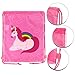 BeeGreen Unicorn-String-Bags-Gifts-Bag 6 Pack Bulk Cute Drawstring Backpack Bag Pink Unicorn Birthday Party Supplies for Kids Girls