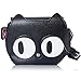 DRF Crossbody Bag for Women Cat Shoulder Bag PU Leather BGW02 (Black)