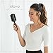 Xtava 55mm Natural Double Bristle Round Brush - Professional Soft Boar Bristle Brush for Women with Fine Thick or Curly Hair - Ideal for Blow Drying, Detangling, Volumizing, and Hair Styling