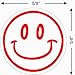 Supply360 AS-IMP2006 Round Teacher Samp - Smiley Face Design #2, Red Ink, Durable, Light Weight Self-Inking Stamp, 5/8