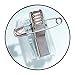 Durable Office Products Click-Fold Convex Badges (821419), Transparent, Pack of 25