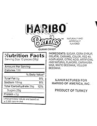 Goma de frambuesa negra y roja Haribo | Agar-Agar | Berry Gummy Candy Bulk |