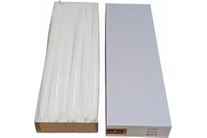 D'light Online Very Tall White Taper Candles, Premium Quality Candles Hand-Dipped, Dripless, Smokeless Paraffin Wax and Unwrapped Bulk Pack for Events - Set of 12 (15 Inch, White)