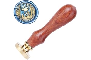 Starry Flamingo Wax Seal Stamp, YOSENLING Starry Animal Wax Seal Stamp Kit, Vintage Personalized Wax Seal Stamp for Letter Ca