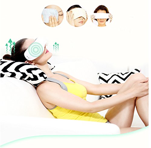 Eye Massager,MLAY Wireless Digital Eye Massager with Air Pressure, Heat Compression, Vibration MassageÂ and Music for Dry Eye Relax Vision Care Eyestrain Stress ReliefÂ 