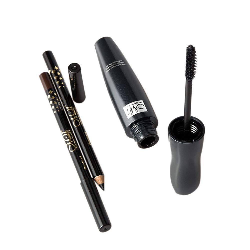 Yiitay Mascara & Eyeliner Pencil, Black 3D Lash Mascara Extra Long Volume Eyelash, Natural Eyeliner Pen, Waterproof Long Lasting Curling Push Up Lengthening Professional Eye Makeup Set