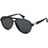 SOJOS Ocean Collection Polarized Retro Oversized Aviator Sunglasses Women Men Recycled Plastic Eco-Friendly, Constellation