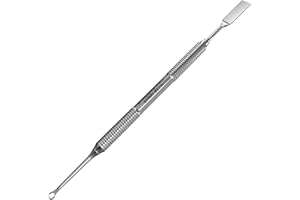 Staleks Pro Manicure Pusher Expert 51 Type 1 – Professional Cuticle Pusher Tool With Ring Stainless Steel Manual Sharpening Ergonomic Grip Corrosion Resistant Ideal For Manicure & Nail Care