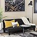 Best Choice Products Microfiber Futon Convertible Reclining Folding Lounge Couch Sofa Bed w/ 6in Thick Mattress Padding Comfort - Black