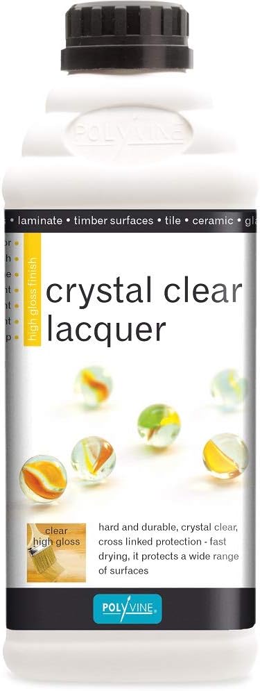 Polyvine Multi-Surface Lacquer Gloss, Satin or Dead Flat, Professional Quick Dry Clear Lacquer, Exterior