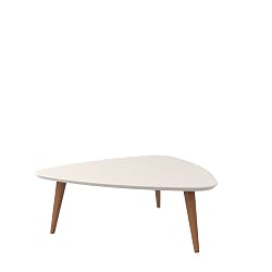 Manhattan Comfort 89252 Utopia Low Triangle Coffee Table, Off White