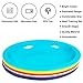 Youngever 7.5 Inch Plastic Plates, Small Kid Size, Kids Plates, Toddler Plates, Snack Plates, Microwave Safe, Dishwasher Safe, Set of 9 (Rainbow Colors)