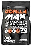 GORILLA MAX Protein Muscle Supplement for Dogs Size:30 Servings 368 g