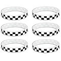 12 Checkered Racing Youth Party Favor Wristbands