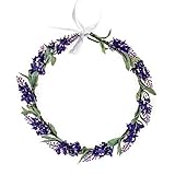 Floral Fall BOHO Headband Flower Crown Festival Wedding Beach Hair Wreath F-01 F-30 (Lavender)