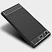 Sony Xperia XZ1 Compact Case, Dretal Carbon Fiber Shock Resistant Brushed Texture Soft TPU Phone case Anti-fingerprint Flexible Full-body Protective Cover For SONY Xperia XZ1 Compact/G8841 (Black)