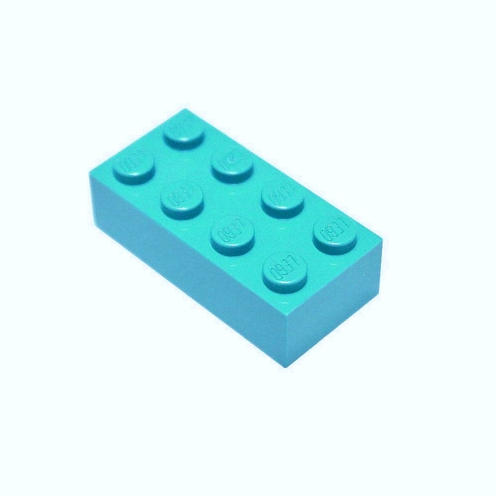 20 LEGO Briques 2 x 4 Azure Moyen