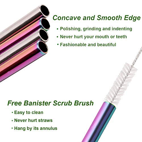 3 VEHHE+Straws+Stainless+Drinking+Reusable
