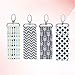 4PC Women Lipstick Holder Keychain Lip Balm Chapstick Pouch Strap Arrow Wave Pattern Key Ring Bags