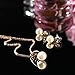 KAVANI Rose Gold Plated Elegant Pearl Pendant Necklace Earrings Set Jewelry Set for Women