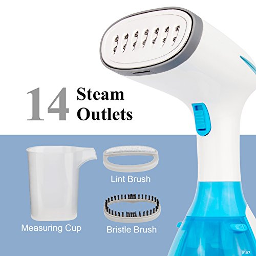 MOCREO Travel Garment Steamer, Portable Fabric Steam Iron,Continuous Steam,Stainless Panel, Detached Water Tank - Thumbnail 3