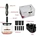 Makeup Brush Cleaner - Deep Clean and Dry All Size Makeup Brushes 360 Degree Rotation with 8 Rubber Collars In Seconds (Black)