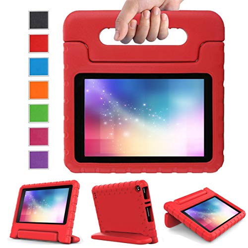 LTROP All-New Fire 7 (2017 Release) Case for Kids, Light Weight EVA Shock Proof Handle Kid-Proof Case for Fire 7 inch Display Tablet 7th Generation - Red
