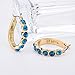 Clearance! Elogoog 1 Pair Women Fashion Crystal Rhinestone Round-shaped Ear Stud Dangle Hoop Loop Earrings Jewelry (Blue)
