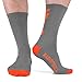 Athletic Half Cushioned Crew Socks | Basketball Player Design | Gray/Orange