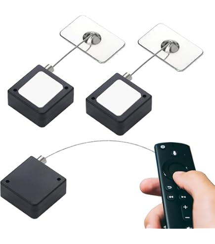 Beavorty 1 Uds. Control remoto retráctil de la correa de la correa del gabinete de la TV de la cuerda Anti-perdida de la correa del cable de seguridad con cinta de doble cara para el hogar y el hotel