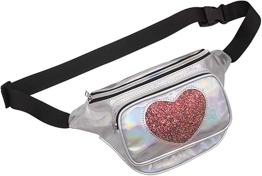 silver fanny pack amazon