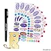 Kare & Kind Essential Oil Bottle Sticker Kit - Includes: 975x Essential Oil Bottle Labels (in 4 Different Sizes), 1x Metal Tool for Opening/Sealing Essential Oil Bottles and 1x Pen for Label Writing