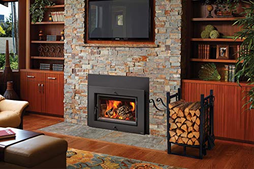 Small Firewood Rack Indoor Outdoor w 4 Tools, Log Rack Fire Wood Holders Storage Carrier by Patio Guarder, Heavy Duty Steel Log Holder with Kindling Holder for Backyard Garden Firepit Fireplace, Black - Thumbnail 5
