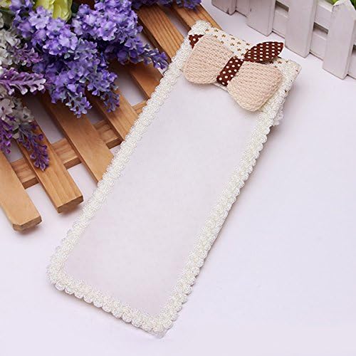 Yellow Bowknot Lace Remote Control TV Air Condition Dustproof Cover Protector (Random: Size)