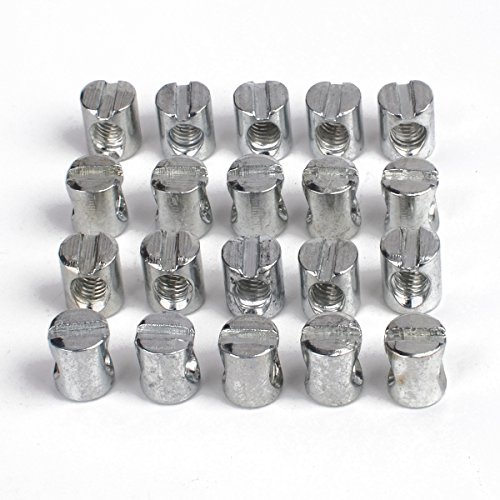 Flammi 20pcs metric m6 barrel nuts cross dowels slotted…