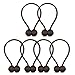 Melaluxe 6 Pack Magnetic Curtain Tiebacks, Decorative Curtain Holdbacks for Window Décor (Coffee)