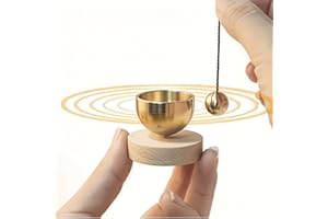 Mini Meditation Singing Bowl Set Copper Handcrafted Sound Bowl Crisp Clear Golden Tone Ideal for Yoga Meditation Relaxation a